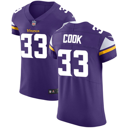 Nike Vikings #33 Dalvin Cook Purple Team Color Men's Stitched NFL Vapor Untouchable Elite Jersey - Click Image to Close